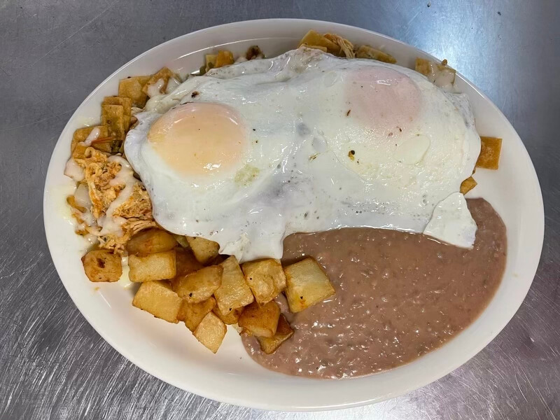 Chilaquiles and Eggs