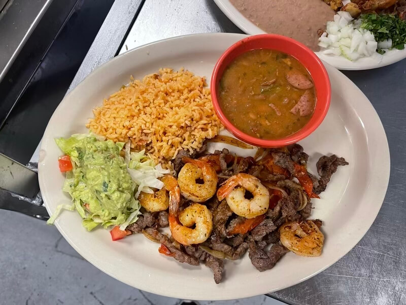 Fajita and Shrimp Plate